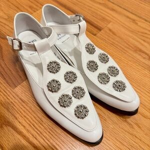 Tokyo Bopper #954 White Silver Mary Jane